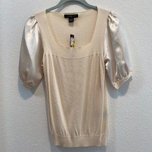 NWT Cream  August Silk Blouse